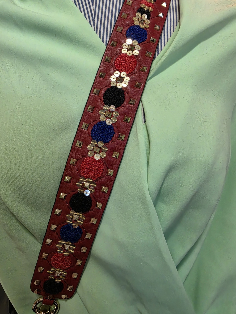 Pre Owned VALENTINO GARAVANI studed Bag Strap
